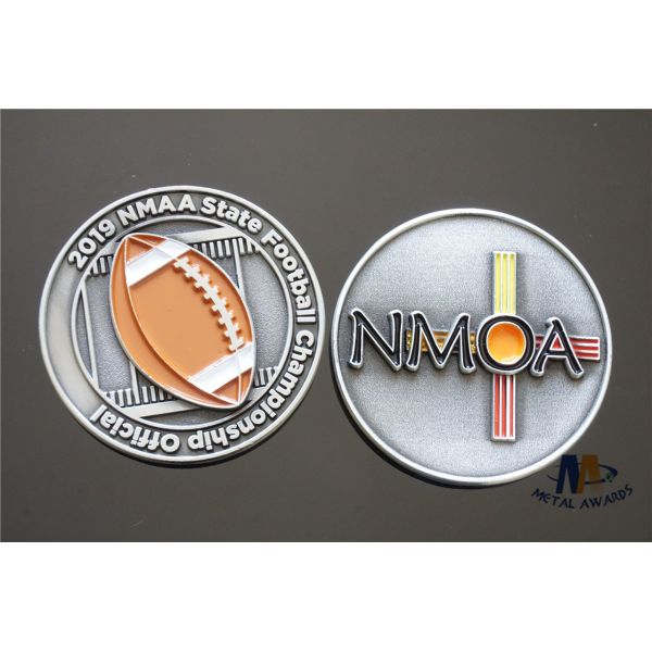 Quality Football Championship Coins Two Sides Custom Design And Soft Enamel wholesale