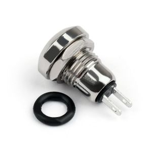 250V Illuminated Latching Push Button Switch / 8mm Metal Push Button Switch