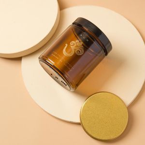 Glass Cosmetic Containers 4oz 8oz 16oz Clear Amber Straight Side Glass Jar with