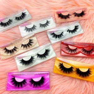 Long Thick 35mm Natural Mink Eyelashes With Extension Tweezers