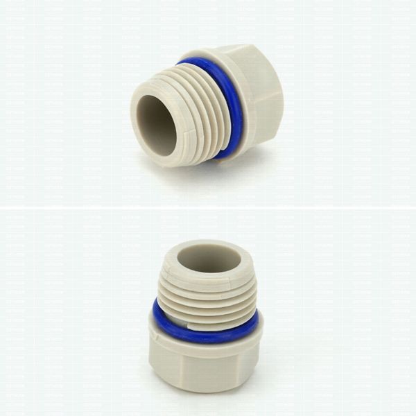 Plastic Ppr Pipe Fittings Equal Shape , Round Head Polyethylene Pipe Plugs