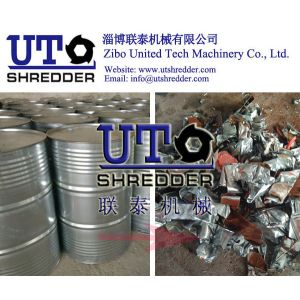 high capacity metal cans crushing machine, waste iron bottle shredder, double