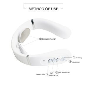 China Cordless Rechargeable Pulse Neck Massager Electric Wireless Neck Massager With Heat on sale