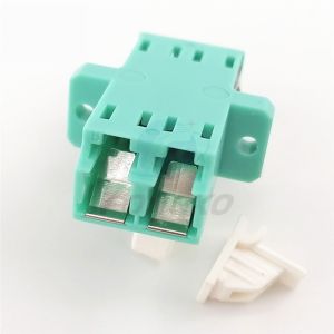 Fireproof Blue Duplex Fiber Optic Adapter LC DX OM3 With Shutter