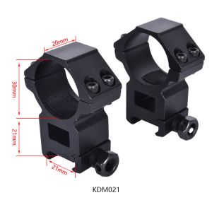 Cheap High Profile Dual Ring Scope Mount Double Rings Mount Matte Black Center Height 21mm for sale