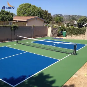 Cheap 6.56*32.81ft Pickleball Court Mat with 215.23 Sqft Roll Size 2-3 Mm Thickness 2 Mm PVC Base Layer for sale