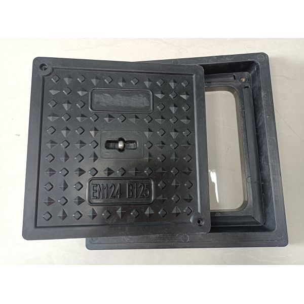 Square Reinforced SMC Manhole Cover with Easy Installation Sealing System and