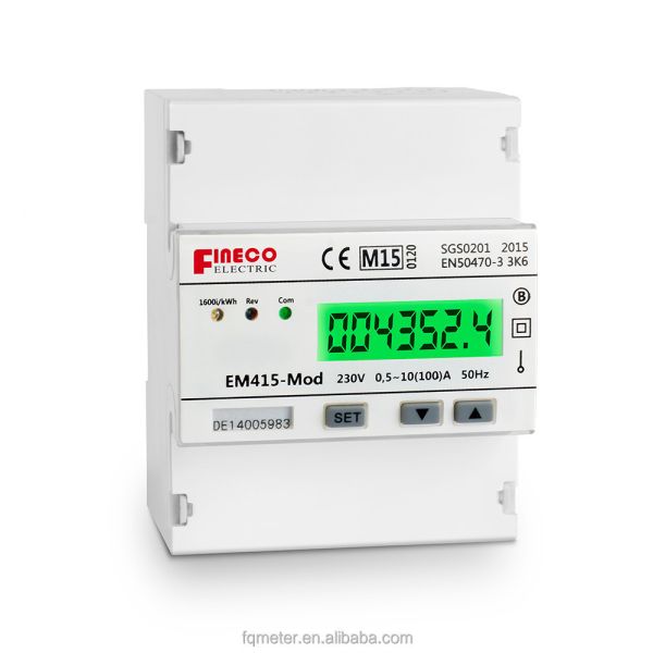 Quality Single Phase Digital Energy Meter EM415-Mod 230V 10 100 A MID Approved wholesale
