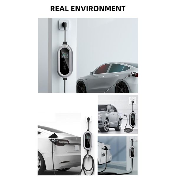 230V Type 2 Commercial Single Phase Electric Car Charger For Tesla