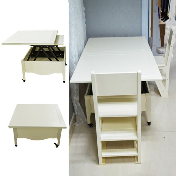 Quality 4 Iron Legs Foldable 30'' Flip Up Rustic Wood Coffee Table wholesale