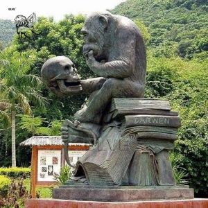 Bronze Gorilla Sculpture Life Size Bronze Apes Sculpture Darwin Outdoor Park