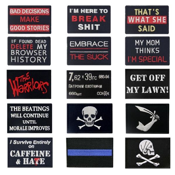 Quality OEM 100% Embroidery 8.8cm Police Morale Patches Laser Cut For Clothes wholesale