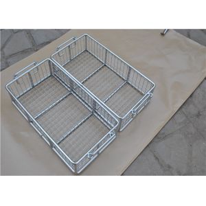 Stainless Steel Metal Wire Basket With Handle For Put Storage