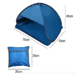 China Lightweight Foldable Blue Outdoor Camping Tents 190T Polyester Sun Shelter Pop Up Tent 70X50X45cm on sale