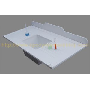 China 12mm Monolithic corner countertop wiht  matte surface for pharma companies on sale