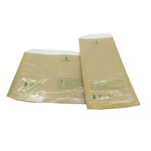 Puncture Proof Half Kraft Paper Packaging Bags Fin Lap Three Side Seal 10 Colors