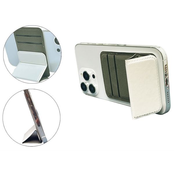 PU Leather Blank Sublimation Phone Card Holder Magnetic Phone Stand Wallet Bag Card Holder