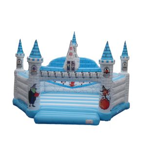 Waterproof Tarpaulin Inflatable Castles With Cartoon Patterns