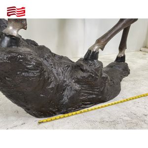 Custom Color Metal Animal Statue Life-Size Bronze Moose Sculpture for Outdoor