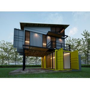 40 Foot Shipping Container Square Footage Modular Prefab With Weld Steel Base