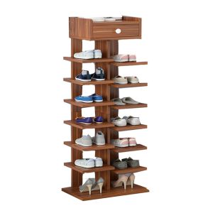 Melamine Coated Particle Board Shoe Cabinet With Doors For Environmental