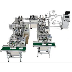 9KW Semi Automatic Face Mask Production Line , Mask Manufacturing Machine