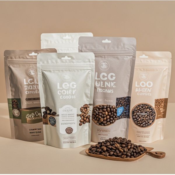 Recyclable Custom Printed Logo Colorful Coffee Bags 250G 12Oz Plastic Coffee