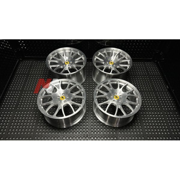 Ferrari F430 Forged Wheels Brushed Clear Finish Maining Forged RE-01