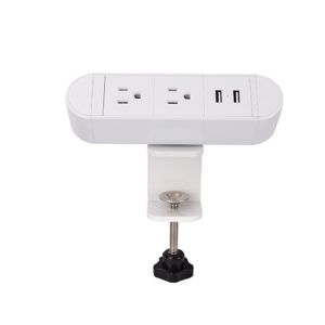 America Desktop Clamp Power Strip 2outlet and 2USB ETL passed