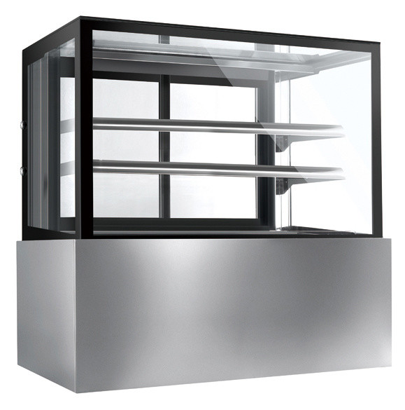Quality 5ft Square Refrigerated Pastry Showcase , Glass Door Cake Display Fridge wholesale