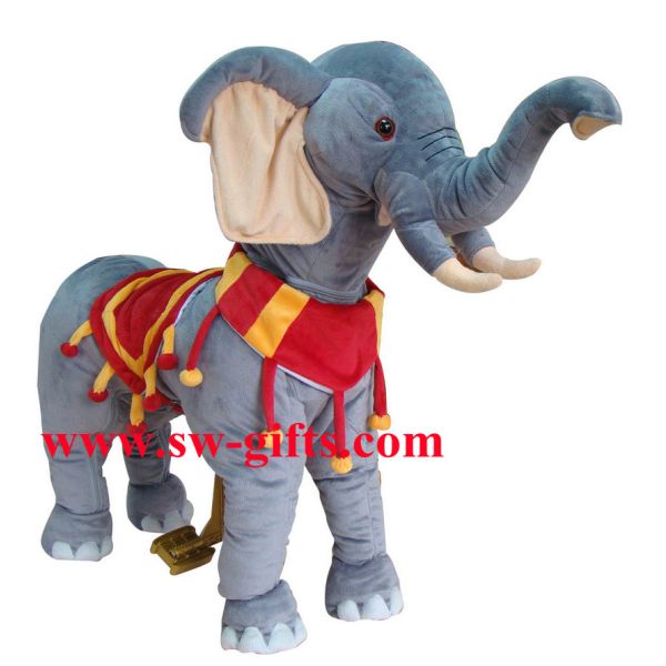 China supplier electrical coin operated battery plush walking animal ride for mall with CE