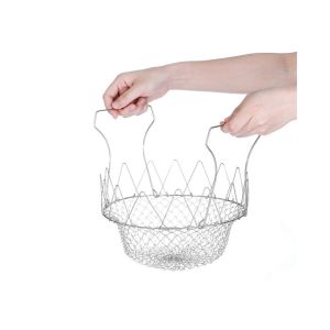 23cm Stainless Steel Mesh Filter Baskets Strainer 150g Silver