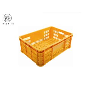 China Ventilated No Collapsible Plastic Crate , Food Grade Stacking Confectionery Tray on sale