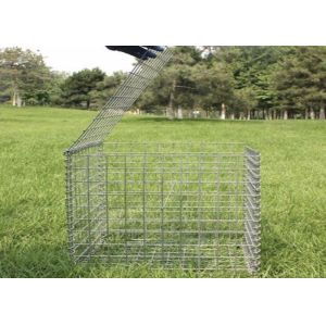 Powder Coating Galvanised Gabion Baskets 4x1x1m 60x80mm Mesh