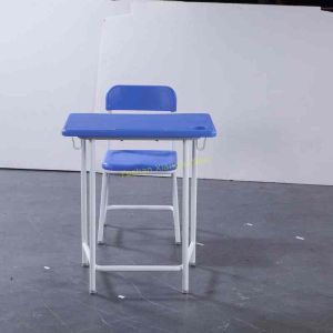 Fixed height HDPE Standard Middle School Metal Desk and Chair Set