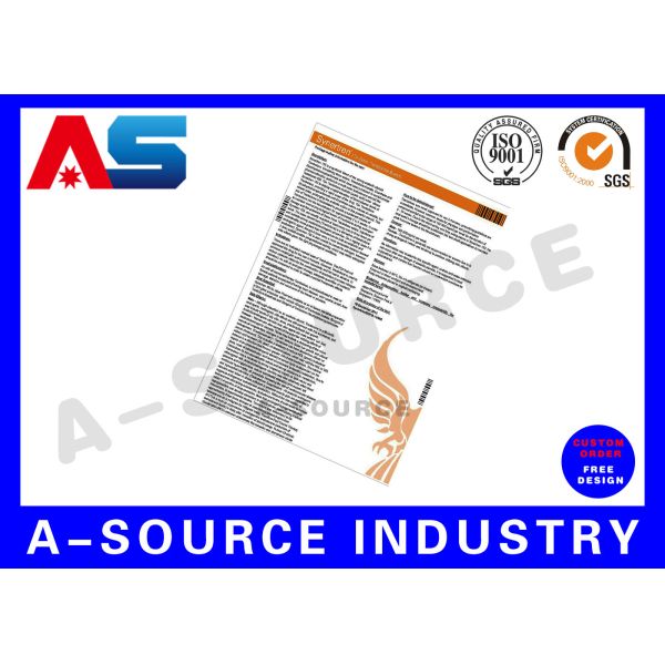 Quality Pharmaceutical A5 Leaflet Printing Made By Medicine Artwork Paper For Bodybuilding Peptide wholesale