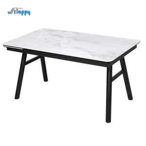 Scratch Resistant Extendable Kitchen Table Adjustable With 1700mm Length