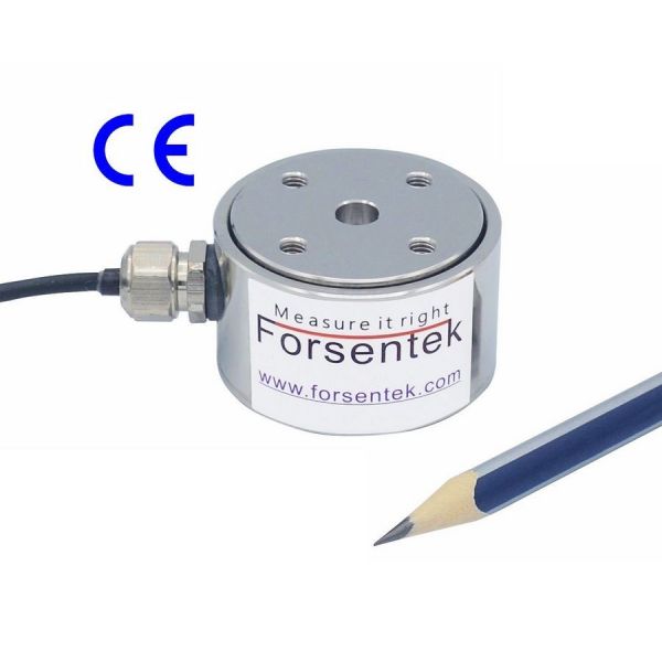 Flange Type Load Cell 100kg Thrust Force Transducer 1kN Compression Force