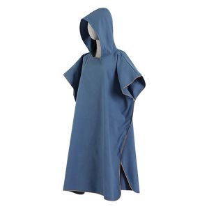 Custom Printing Microfiber Poncho Towel With Hood Quick Dry Beach Change Robe
