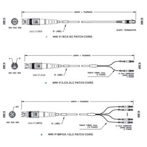 Waterproof Mini SC Optitap Single Mode Fiber Patch Cables Customized Connectors