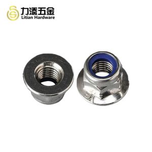 DIN 980 Metal Self Locking Nut , M5 M6 Flange Lock Nut Galvanized
