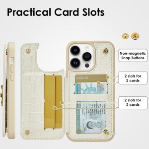 iPhone 13Pro Max 6.7 "-, wallet case with card holder, leather protective case