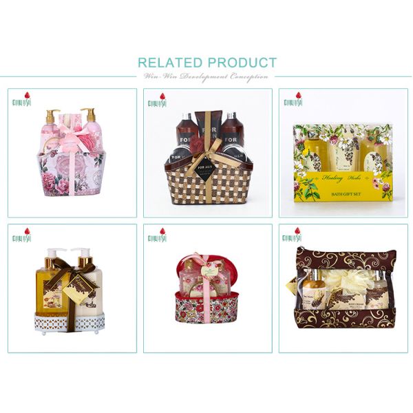Wholesale Natural OEM spa gift personal body lotion set with scrub bath