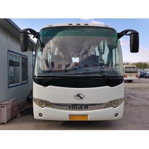 Used Higer Bus KLQ6856 37 Seats Steel Chassis Rear Yuchai Engine Left hand Drive