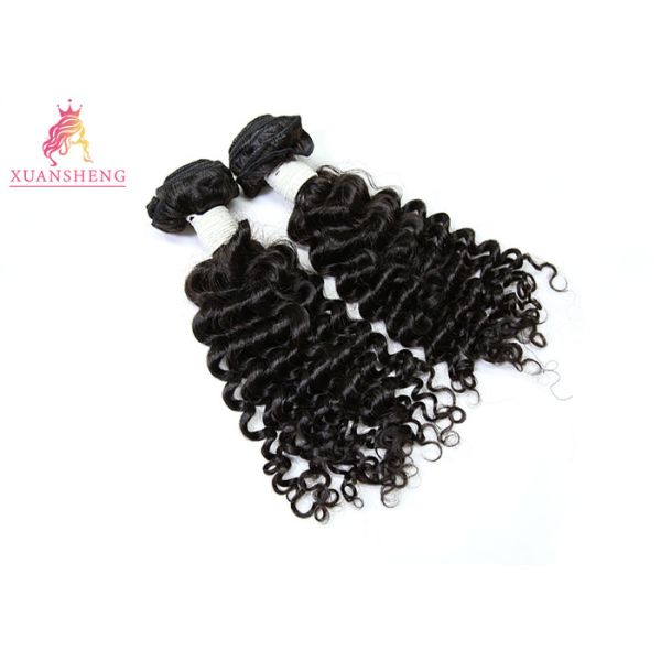 Quality Comfortable Peruvian Deep Wave Hair Bundles Without Fiber No Chemical wholesale
