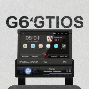 1 Din 7 Inch Retractable Touch Screen Android 2+32/2+64G Car Radio GPS with