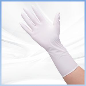 Reliable Disposable White Nitrile Work Gloves Non Toxic ASTM D6319