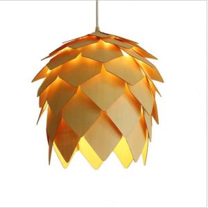 Rattan hanging lamp Pine Shape Chandelier For Indoor Kitchen Dining room