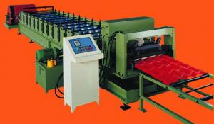 Cheap Custom 1200mm Feeding Width Step Tile Roll Forming Machine With PLC Control System for sale