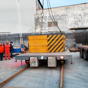 40 Tons Wireless Remote Control Rail Transfer Trolley For Molds Handling